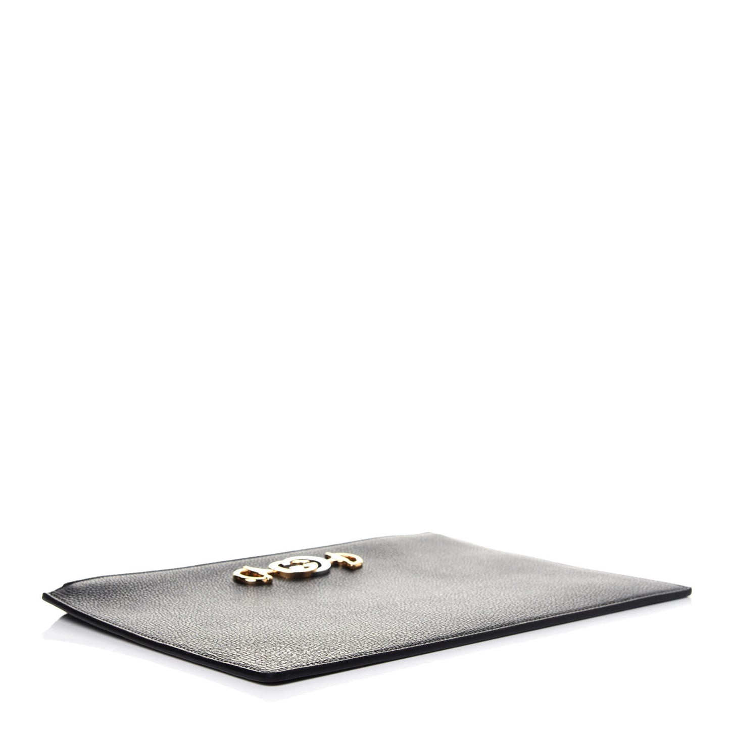Grainy Calfskin Zumi Pouch Black