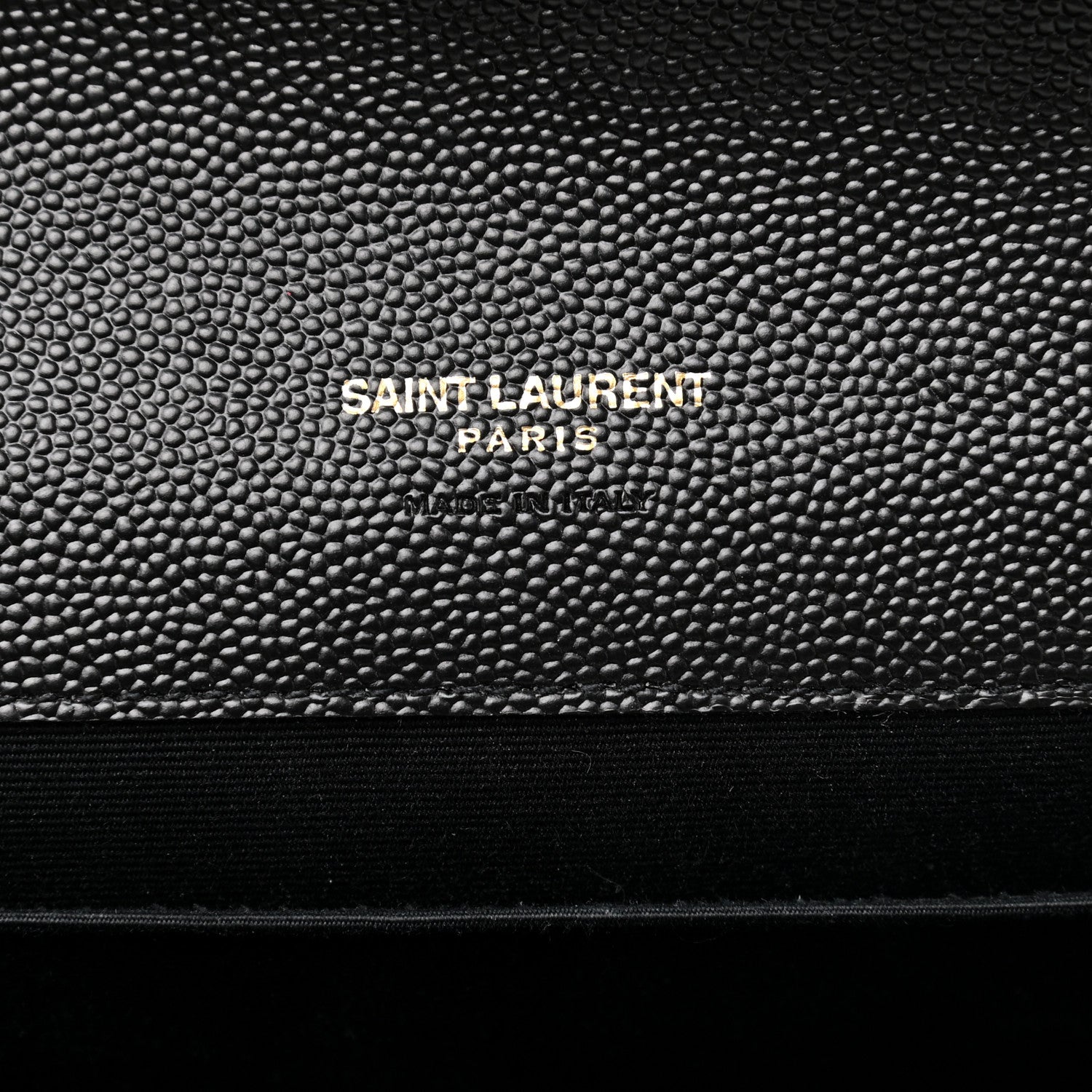 Saint Laurent Grain De Poudre Matelasse Chevron Monogram Envelope Clutch Black 6 of 10