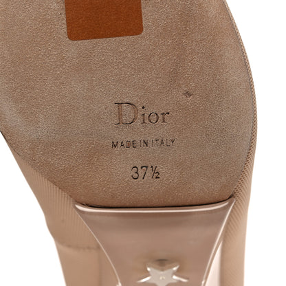 Christian Dior Grosgrain Neoprene Lucite Etoile Pumps 37.5 Nude 7 of 10