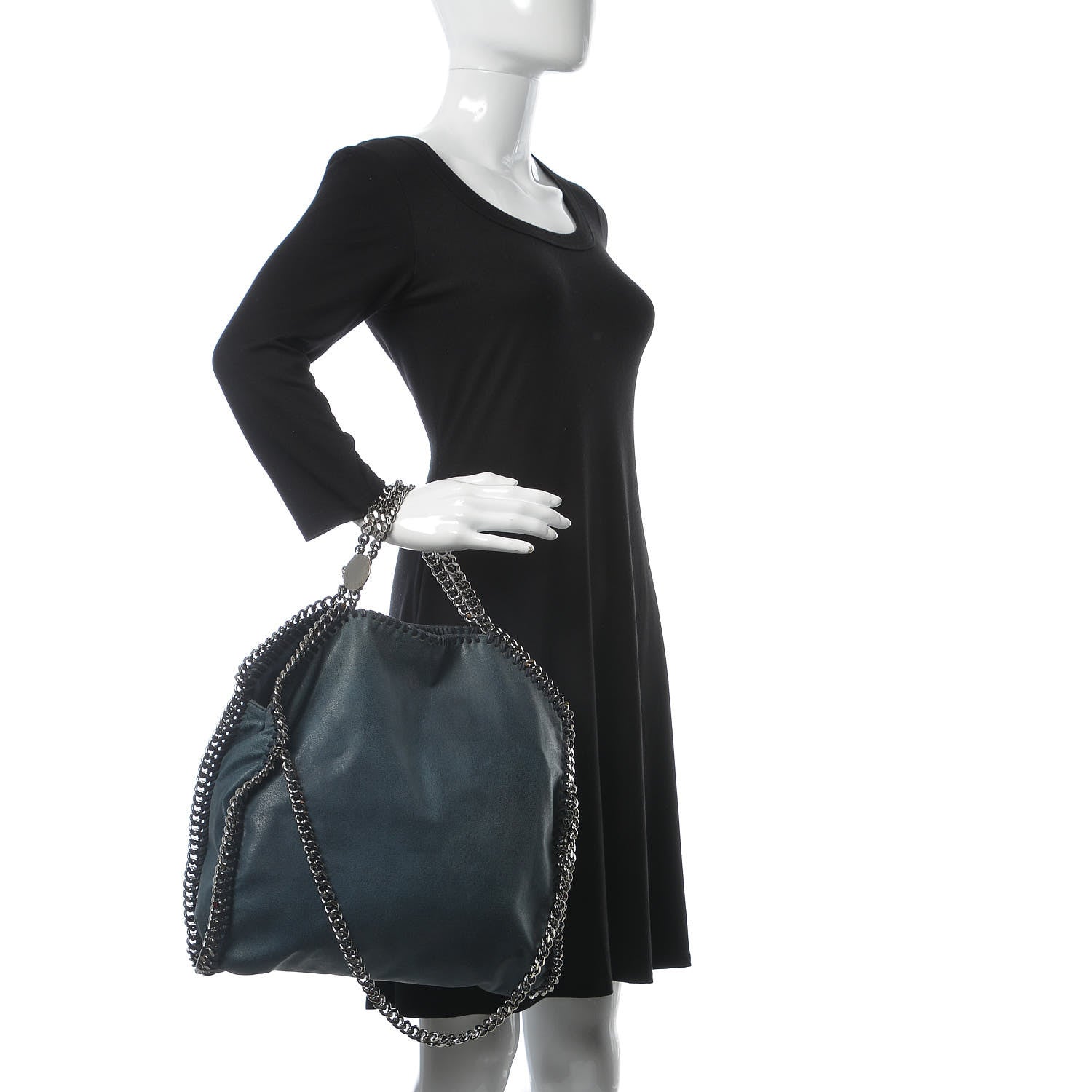 Stella McCartney Shaggy Deer Falabella Fold Over Tote Blue 2 of 7