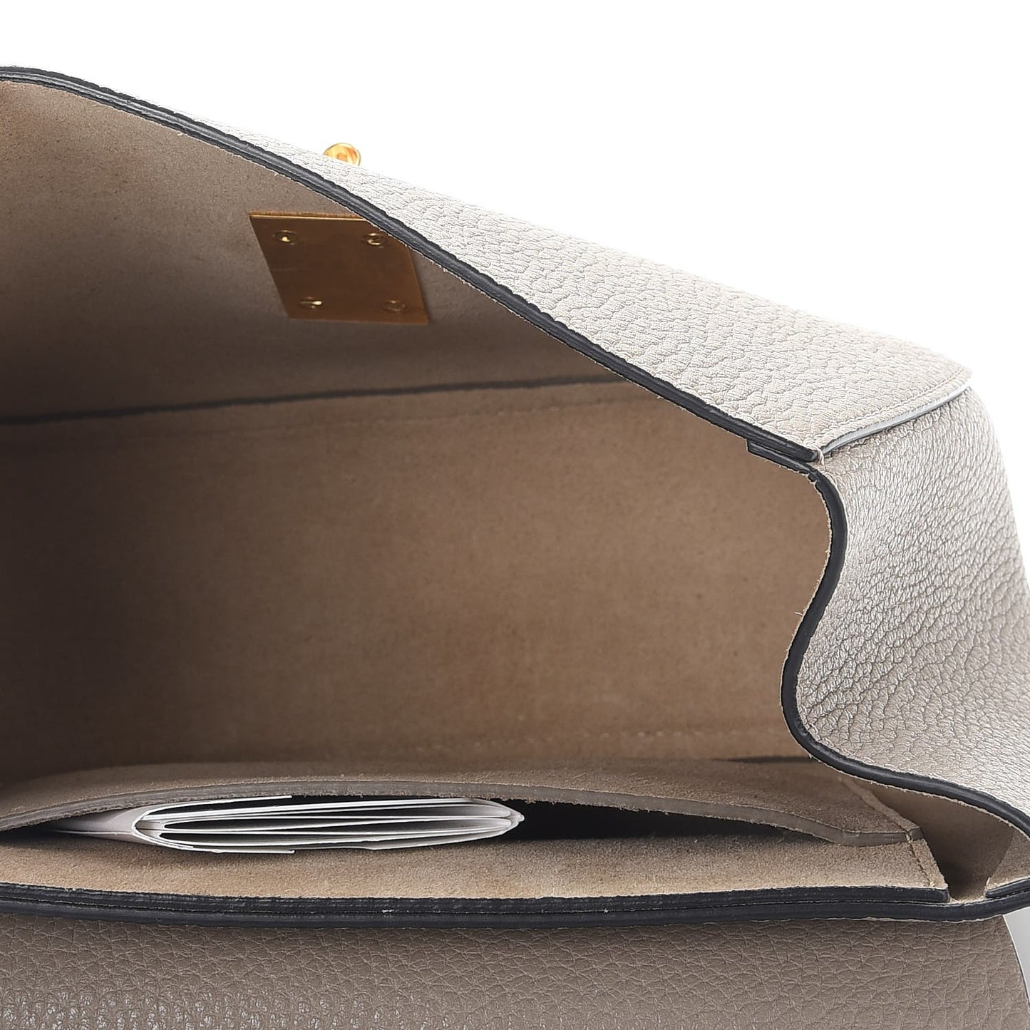 Grained Lambskin Drew Shoulder Bag Motty Grey