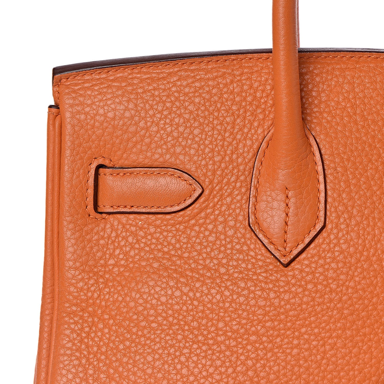 Hermes Taurillon Clemence Birkin 30 Orange 11 of 36