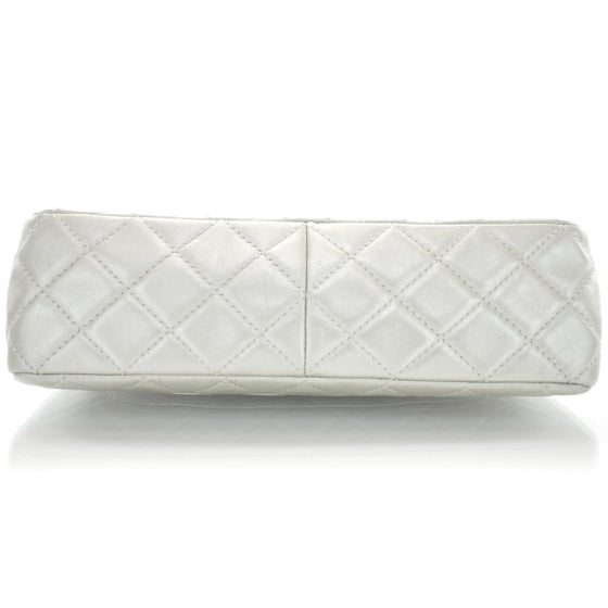 Lambskin Jumbo Flap Silver
