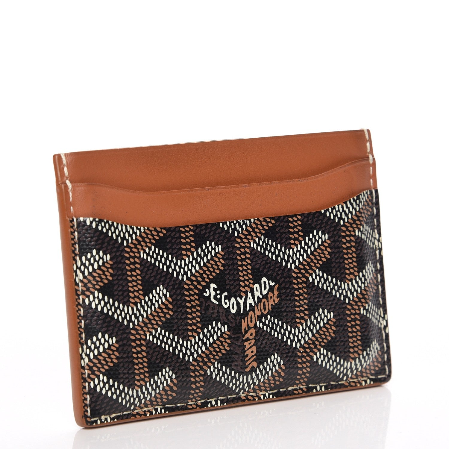 Goyard Goyardine Saint Sulpice Card Holder Black Gold 3 of 9