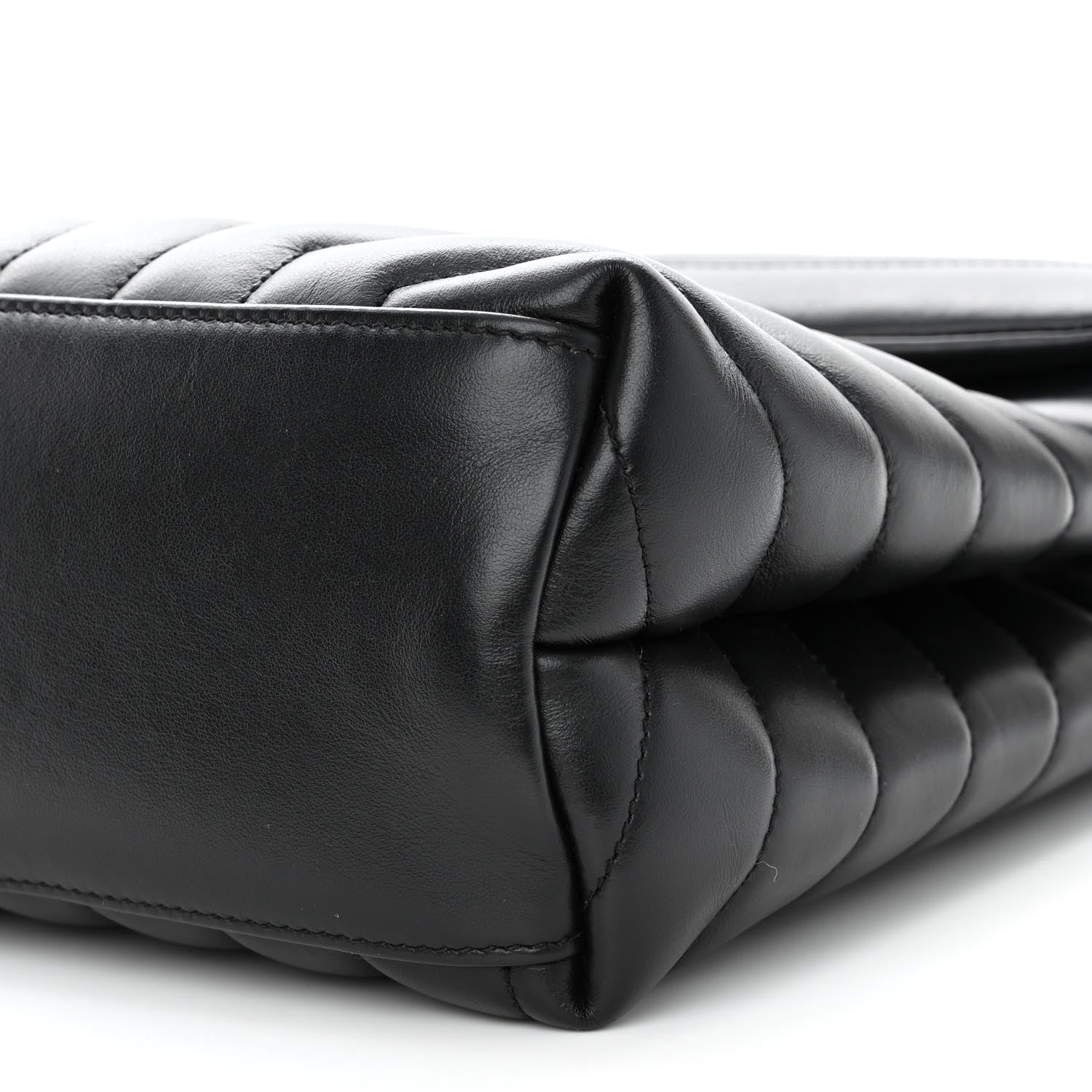 Saint Laurent Calfskin Y Quilted Monogram Monochrome Medium Loulou Chain Satchel Black 9 of 10