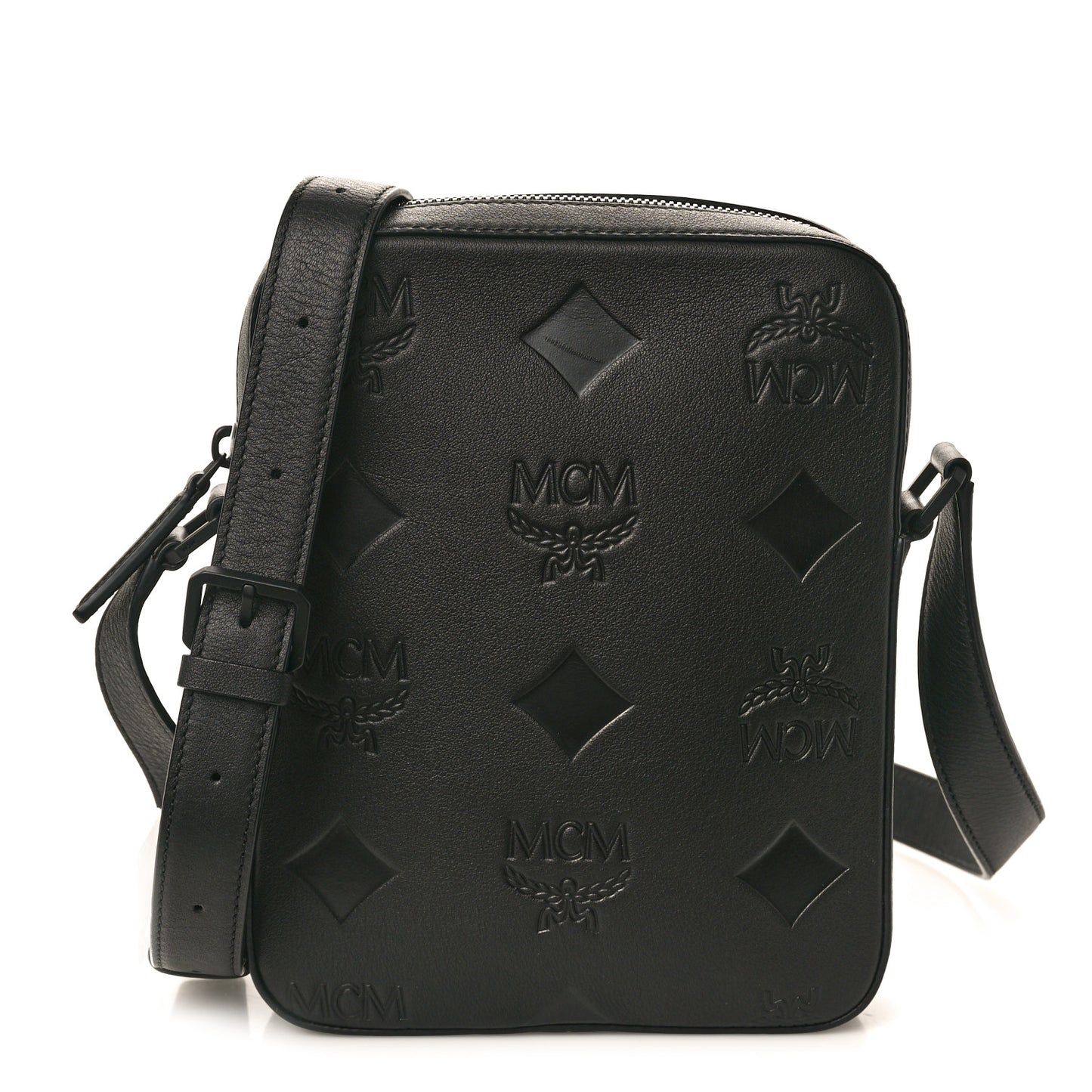 Nappa Maxi Monogram Mini Klassik Crossbody Black Black