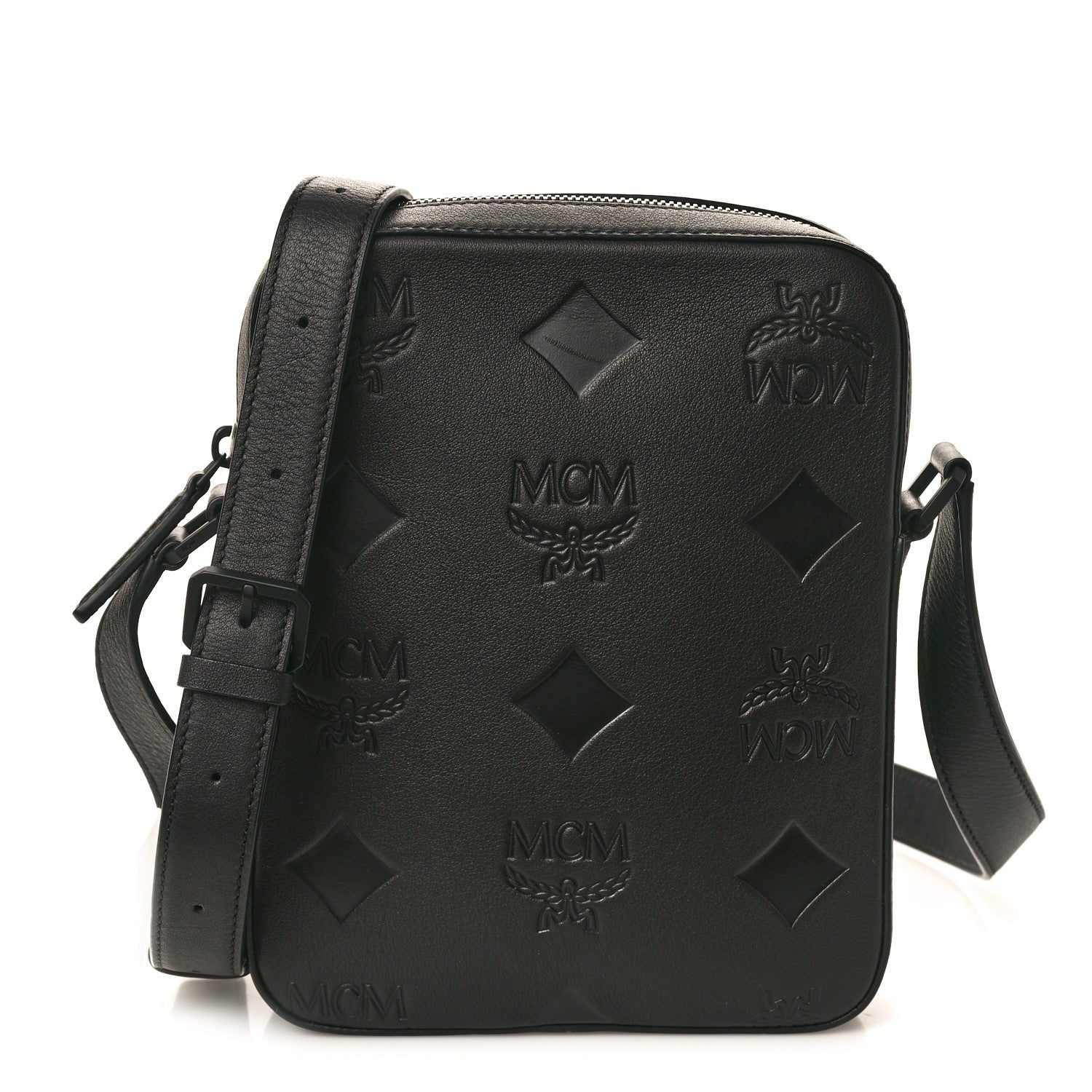 MCM Nappa Maxi Monogram Mini Klassik Crossbody Black Black 1 of 10