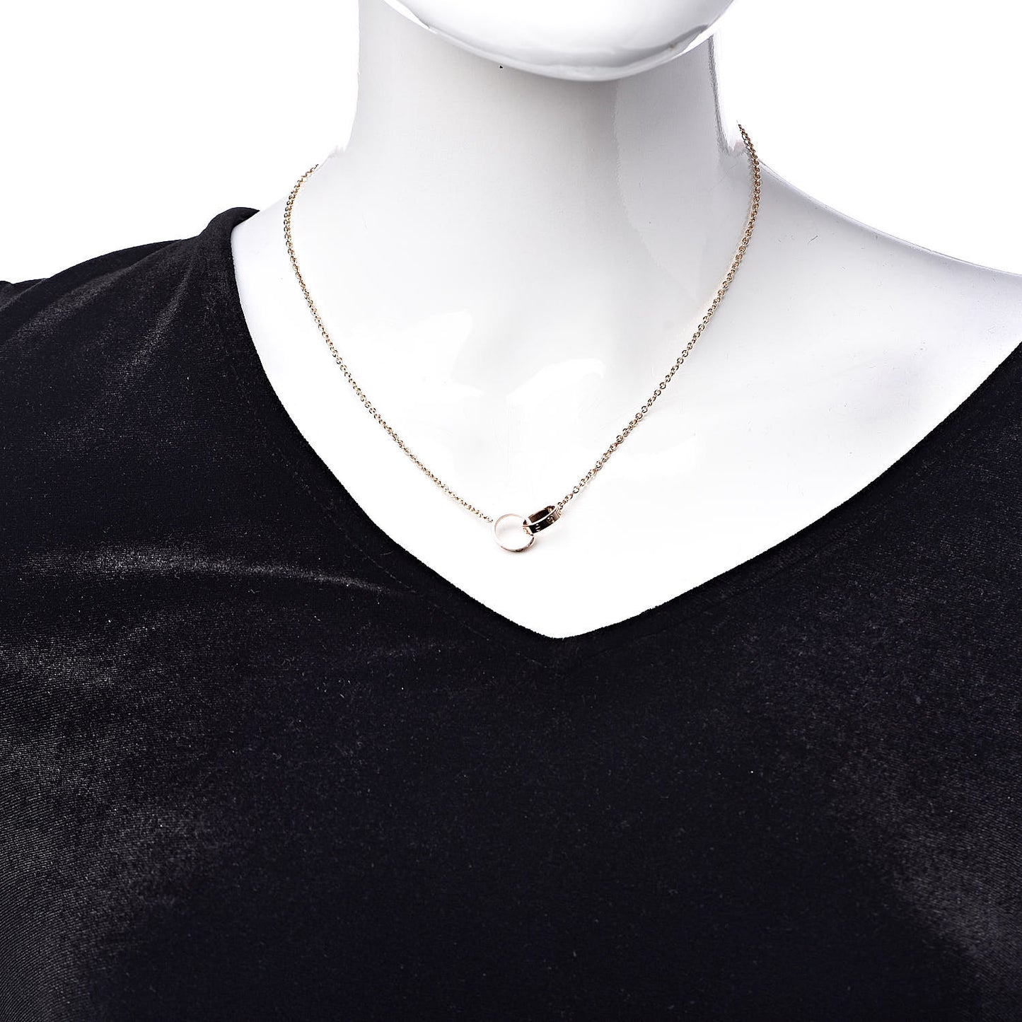 18K Pink Gold Interlocking LOVE Necklace
