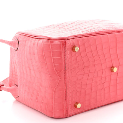 Hermes Matte Niloticus Crocodile Lindy 30 Bougainvillier 9 of 12