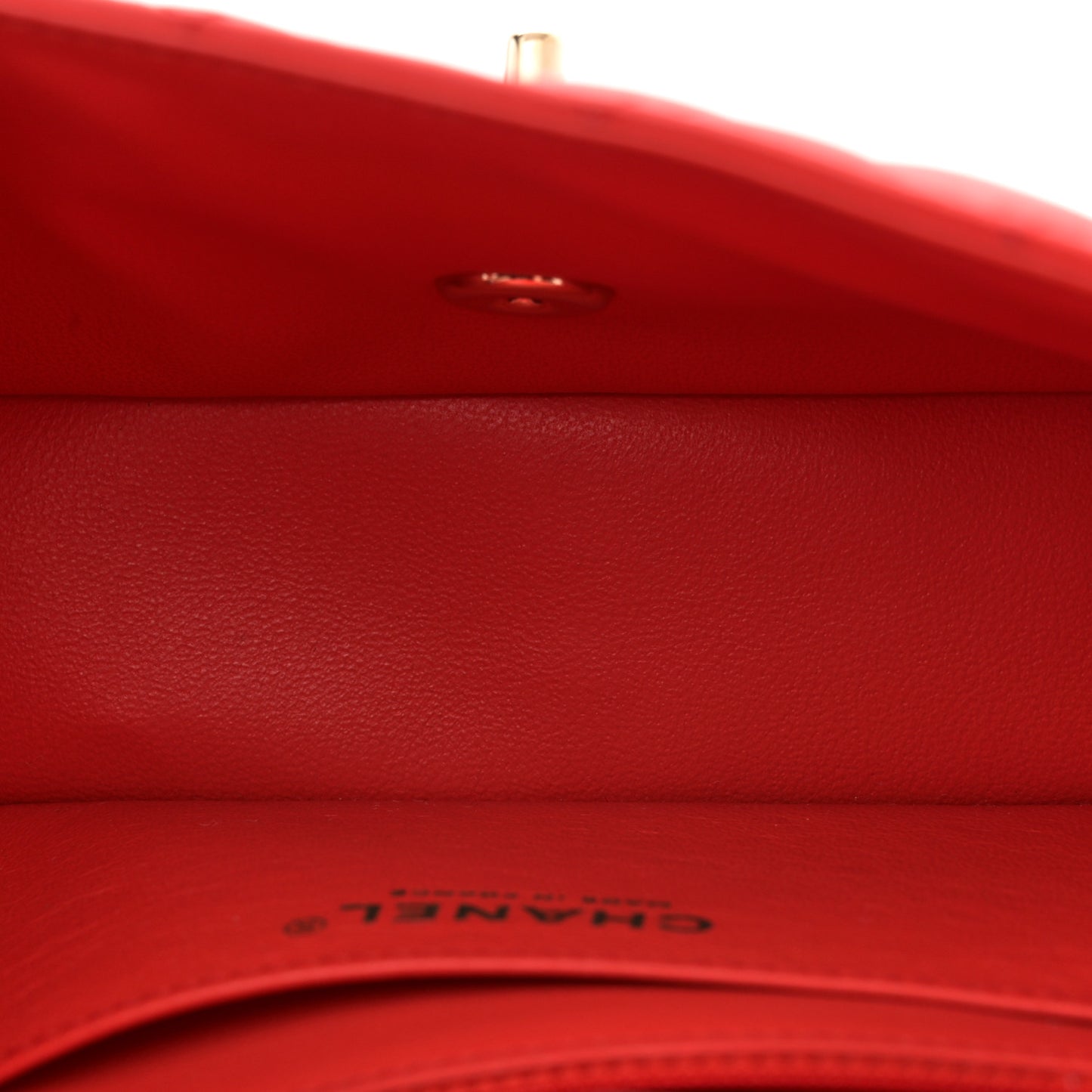Lambskin Quilted Mini Rectangular Flap Red