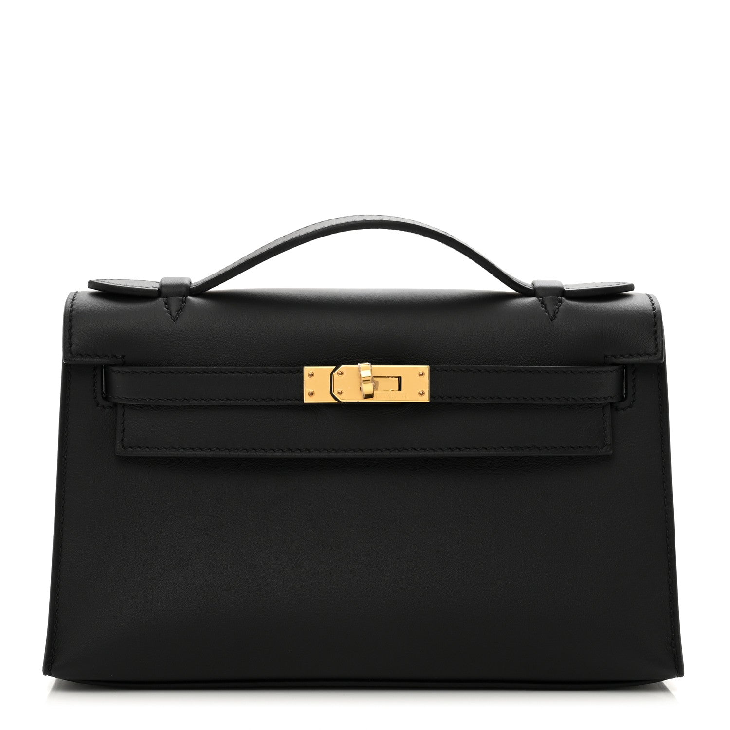 Hermes Swift Kelly Pochette Clutch Black 1 of 11
