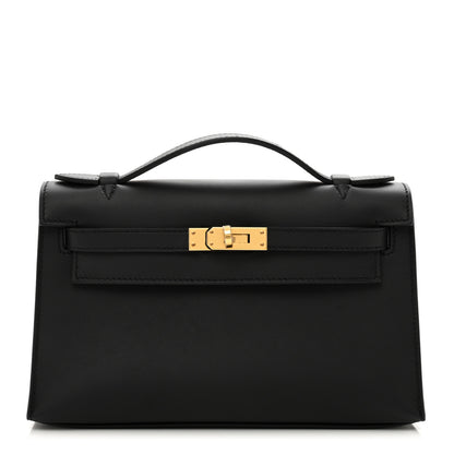 Hermes Swift Kelly Pochette Clutch Black 1 of 11
