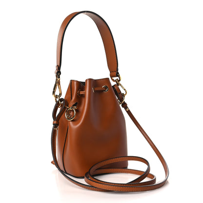 Fendi Vitello King F is Fendi Logo Embossed Mini Mon Tresor Bucket Bag Cuoio 3 of 9
