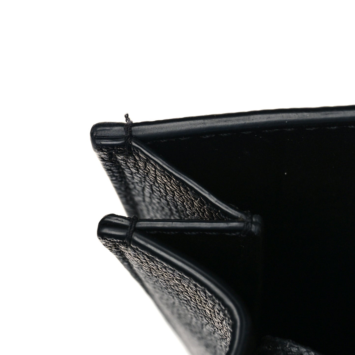 Grained Calfskin Hourglass Tote Black