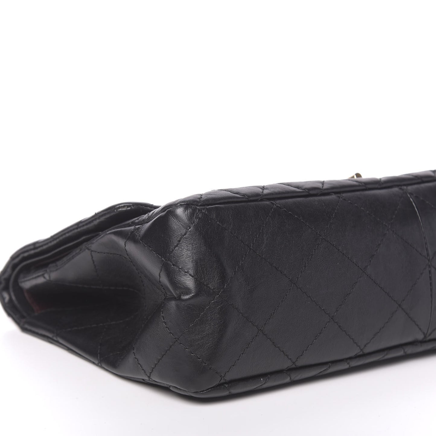 Aged Calfskin Quilted 2.55 Reissue 227 Flap Black