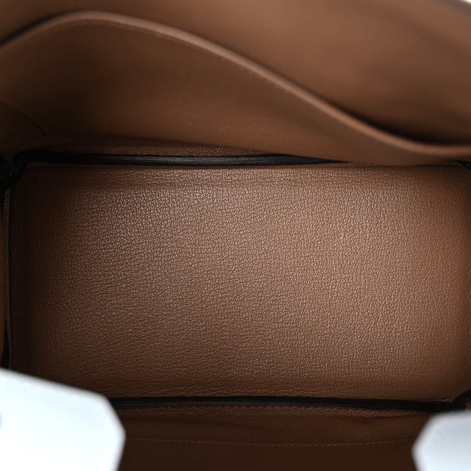 Hermes Togo Verso Birkin 25 Bleu Lin Chai 5 of 14