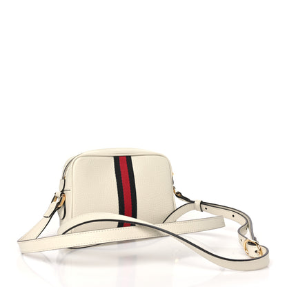 Gucci Textured Dollar Calfskin Web Mini Ophidia Shoulder Bag Mystic White 3 of 10