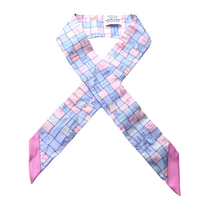 Hermes Silk Bolduc Au Carre Twilly Bleu Pale Rose Pale 1 of 3