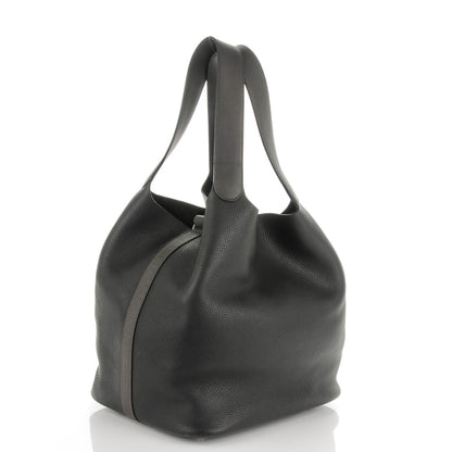 Hermes Taurillon Clemence Swift Biolor Picotin Lock TGM Plomb Graphite 3 of 10