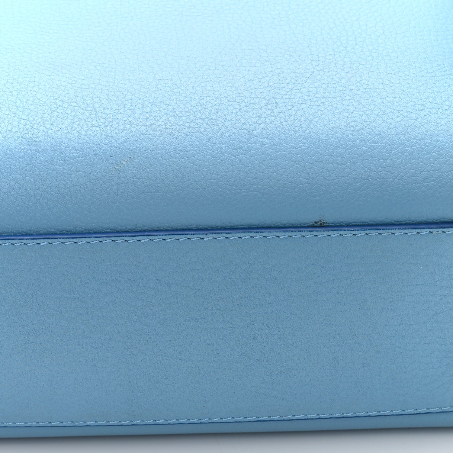 Burberry Soft Grain Calfskin Half Cube Bag Blue 17 of 18