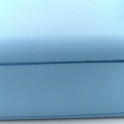 Burberry Soft Grain Calfskin Half Cube Bag Blue 17 of 18