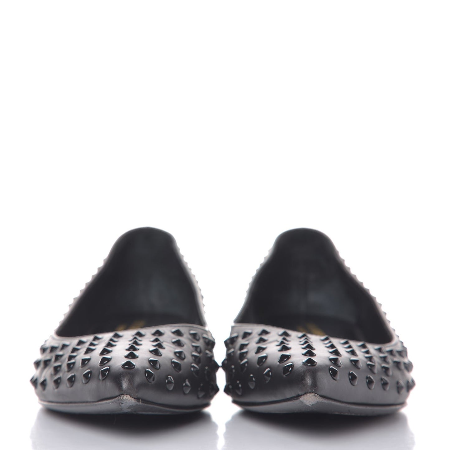 Calfskin Studded Paris Ballerina Flats 37 Black