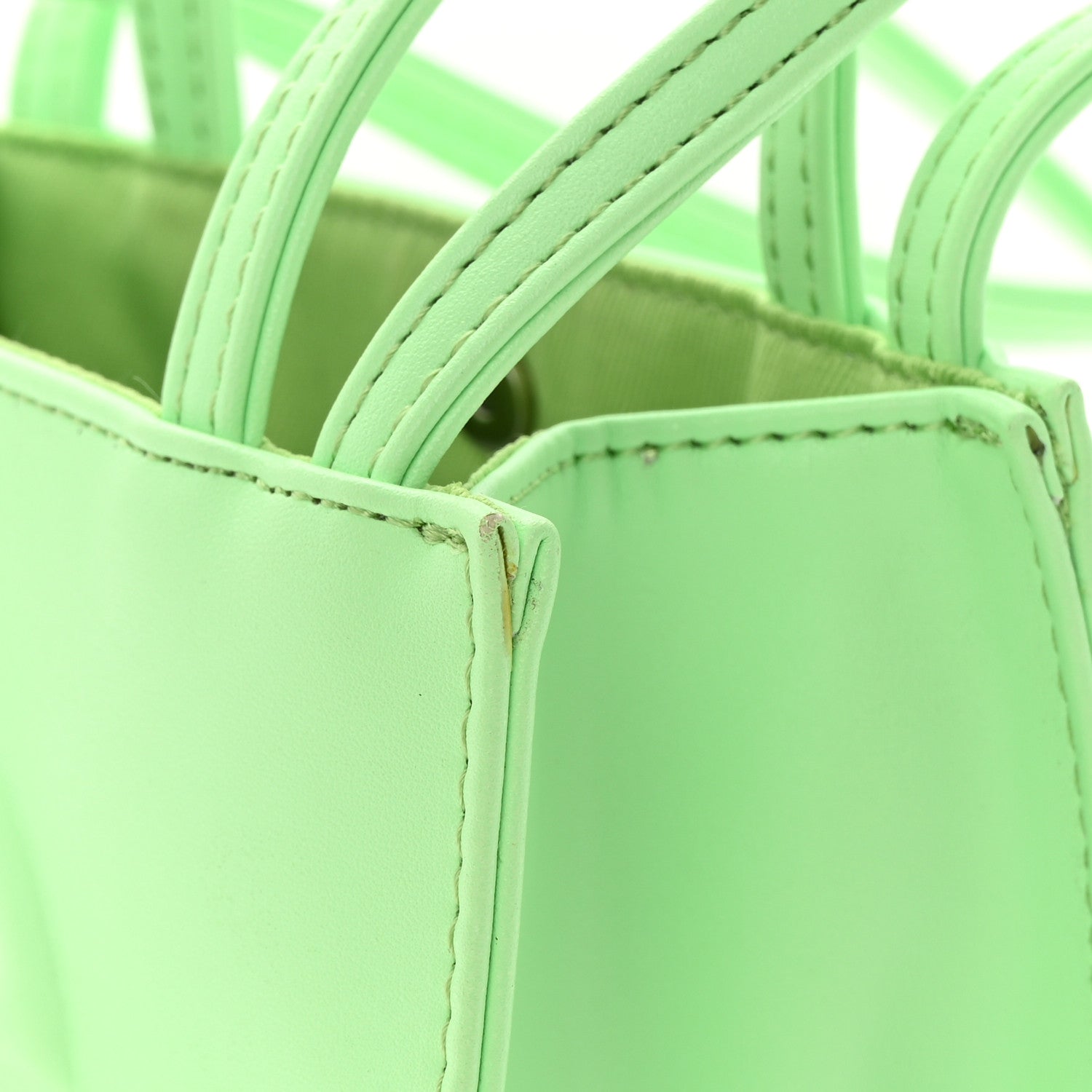 Telfar Vegan Leather Small Shopping Bag Double Mint 15 of 17