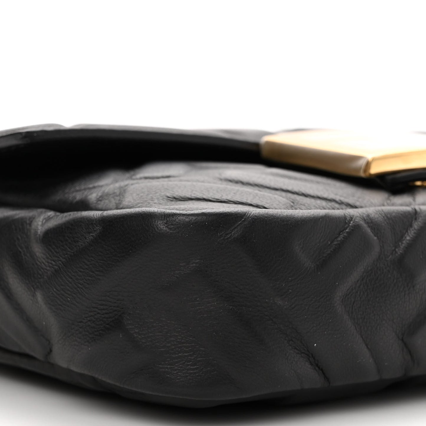 Nappa FF 1974 Embossed Mini Baguette Black