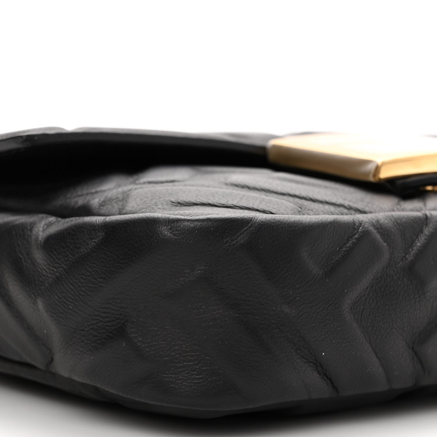 Fendi Nappa FF 1974 Embossed Mini Baguette Black 8 of 9