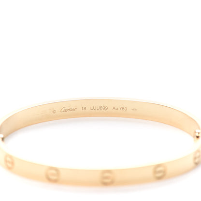 Cartier 18K Yellow Gold LOVE Bracelet 18 5 of 7