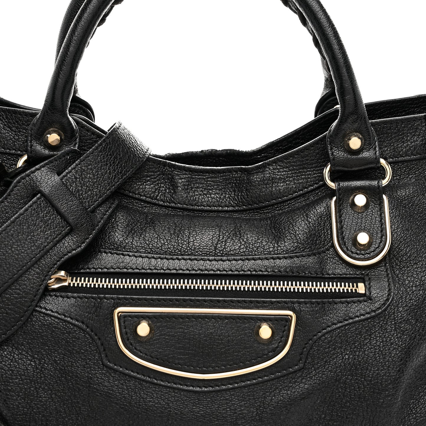 Chevre Gold Metallic Edge Hardware City Black