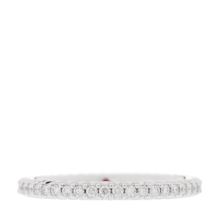 Roberto Coin 18K White Gold Diamond Micro Pave Eternity Band Ring 52 6 1 of 4