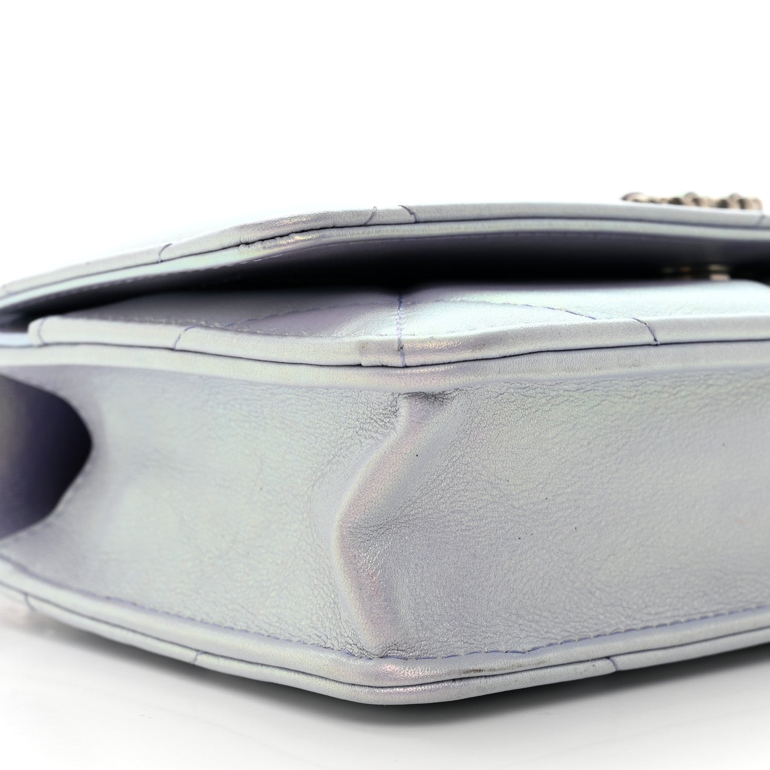 Chanel Iridescent Calfskin Quilted Chanel 19 Wallet On Chain WOC Light Purple 10 of 12