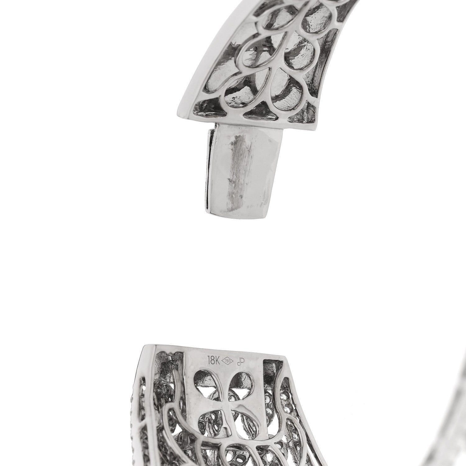Parker & West by FASHIONPHILE 18K White Gold Diamond 10.80ctw Bangle Bracelet 6 of 6