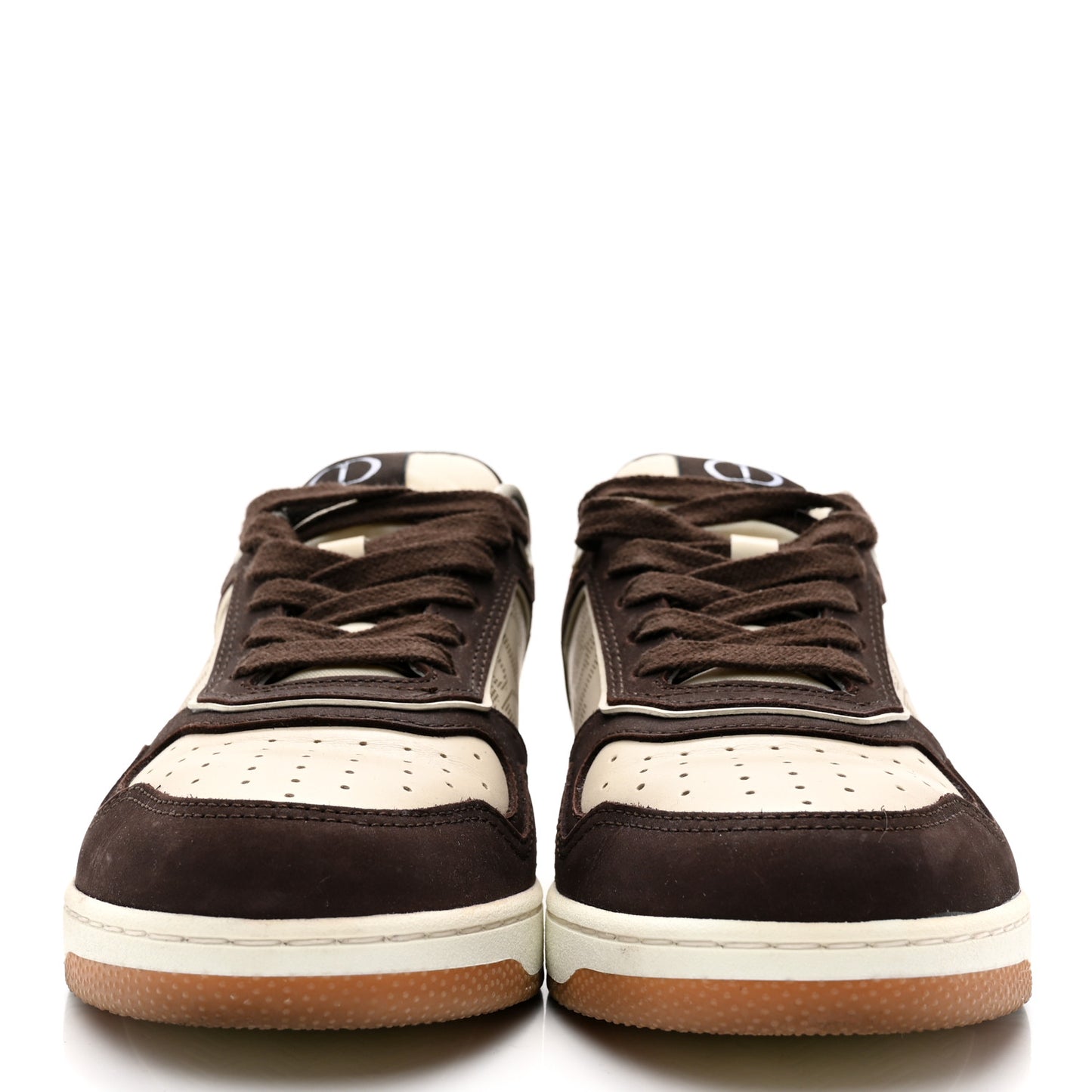 Nubuck Calfskin Oblique Mens B27 Low Top Sneakers 36 Brown Beige