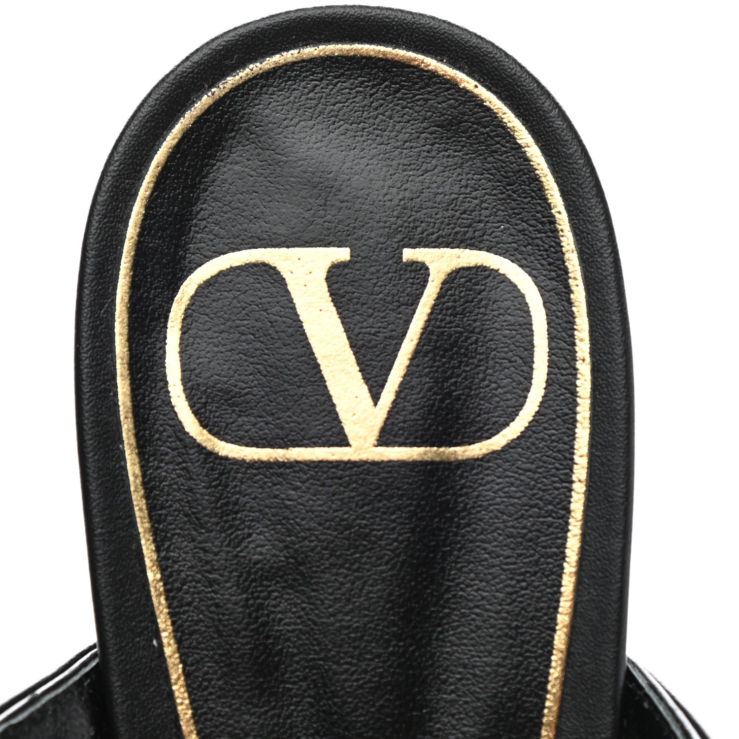 Valentino Garavani Calfskin Roman Stud Flat Mules 36 Black 9 of 10