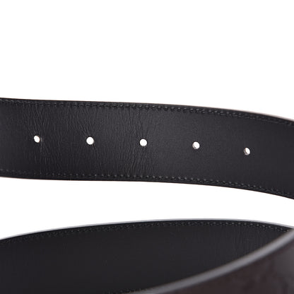 Gucci Guccissima Signature Interlocking G Reversible 37mm Belt 80 32 Black Cocoa 4 of 5
