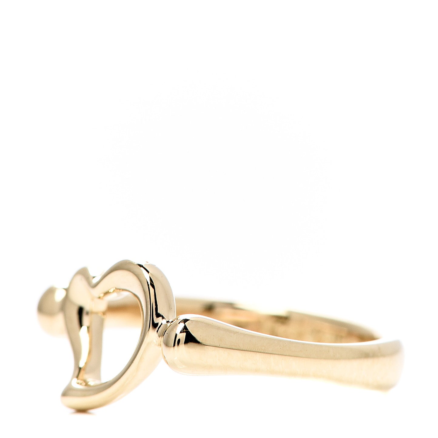 18K Yellow Gold Elsa Peretti Mini Open Heart Ring 47 4