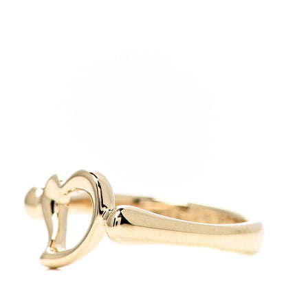 Tiffany 18K Yellow Gold Elsa Peretti Mini Open Heart Ring 47 4 3 of 6