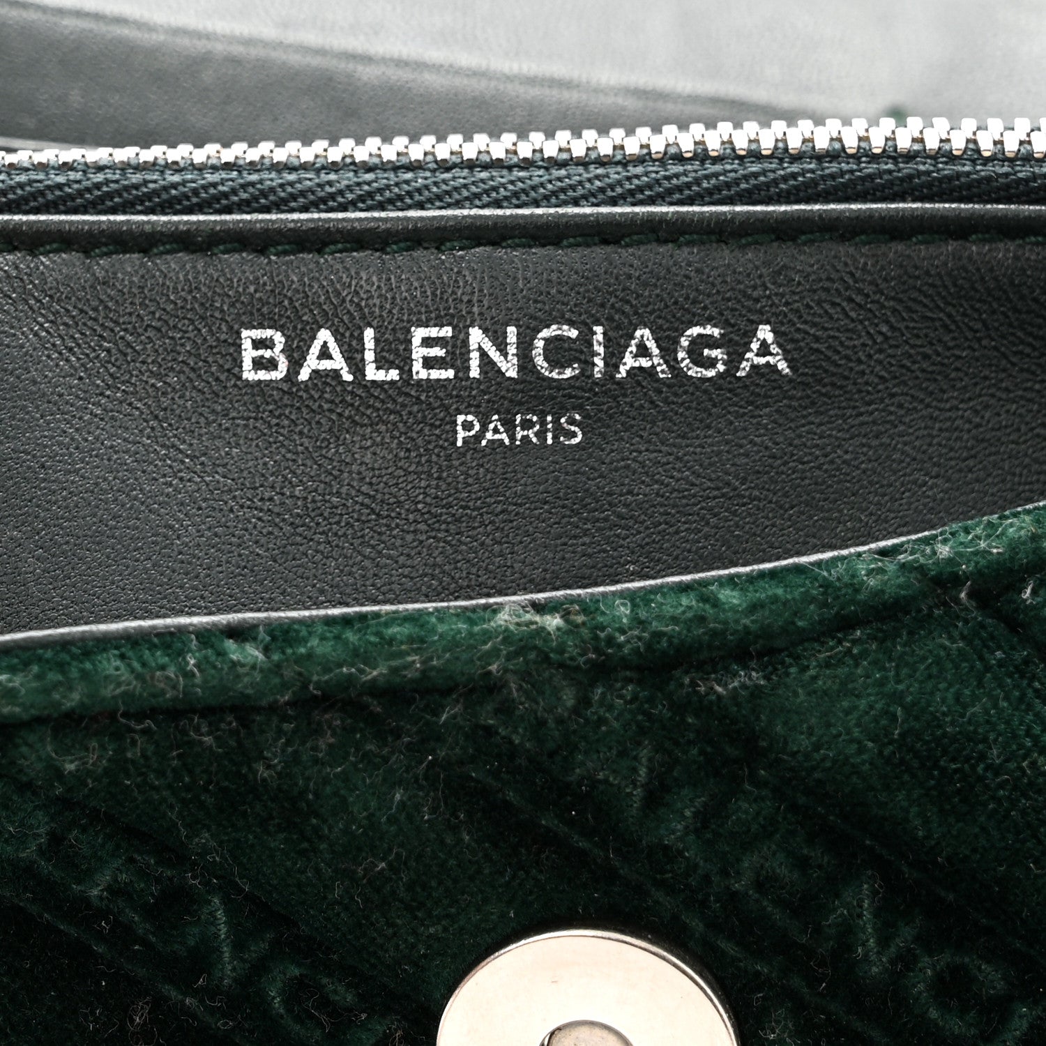 Balenciaga Velvet Logo Matelasse S BB Round Shoulder Bag Vert Emeraude 6 of 11