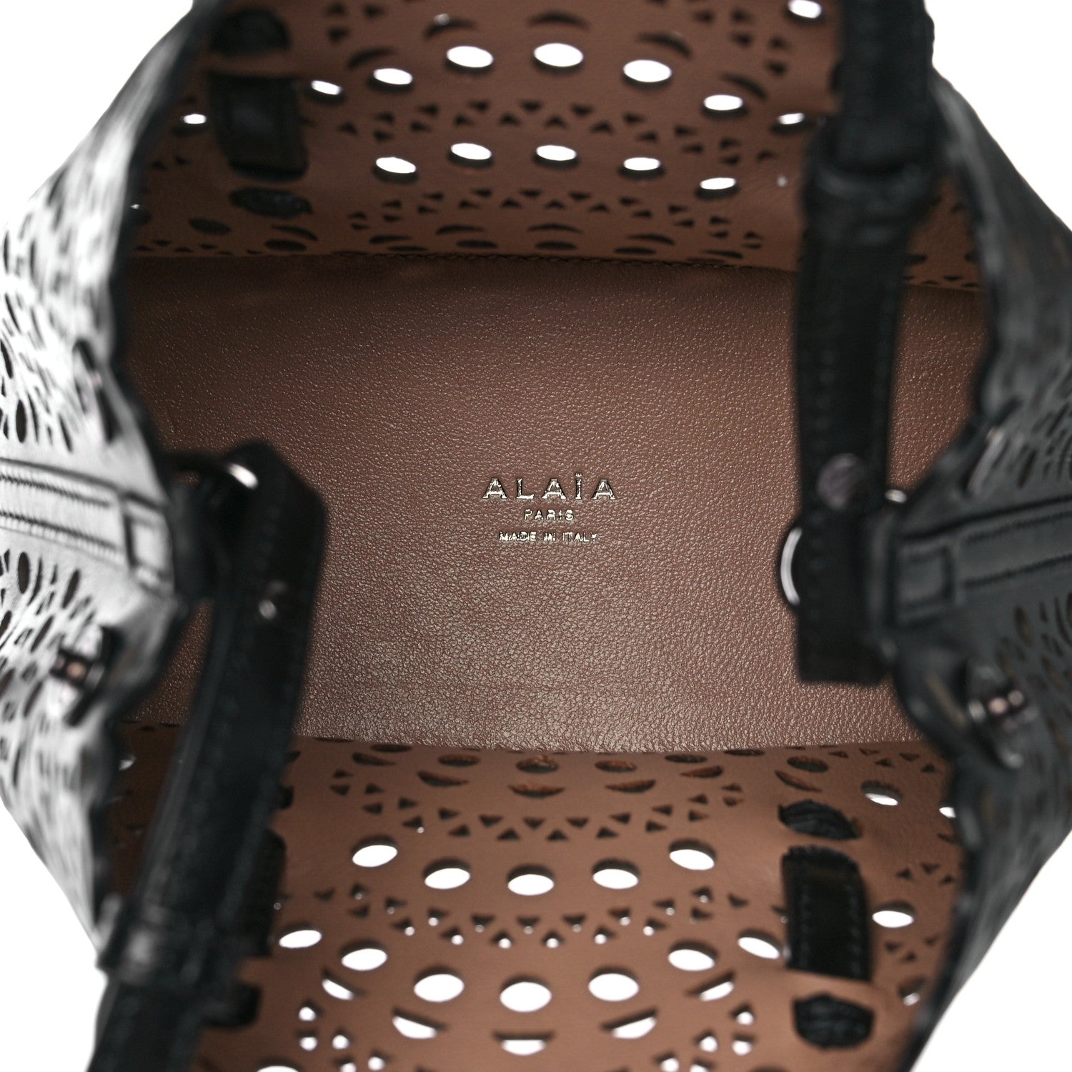 Alaia Calfskin Vienne Wave Mina 16 Bag Black 5 of 8