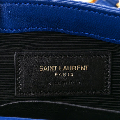 Saint Laurent Sheepskin Matelasse Chevron Monogram Classic Baby Chain Bag Blue Majorelle 7 of 10