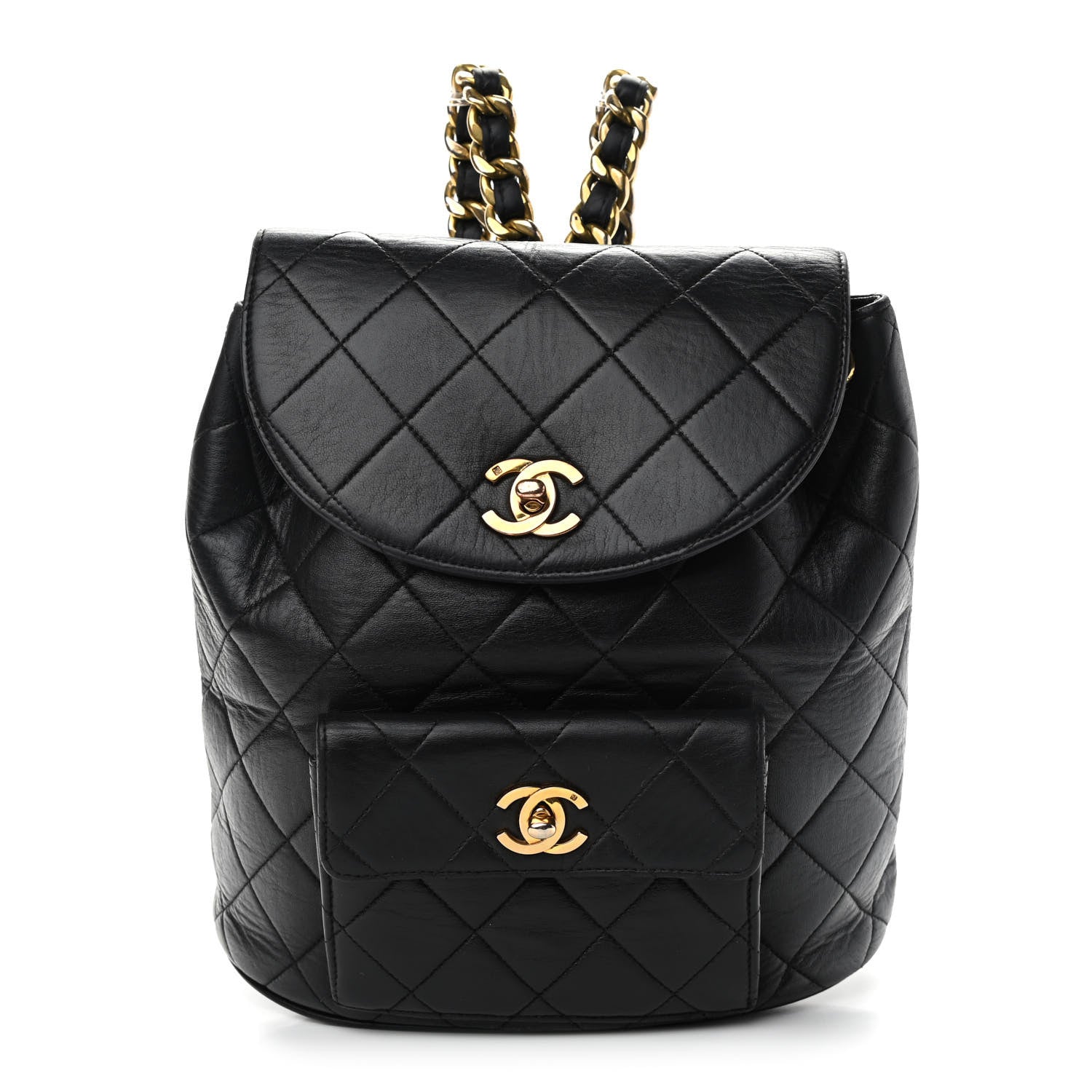Chanel Lambskin Quilted Backpack Black 1 of 10