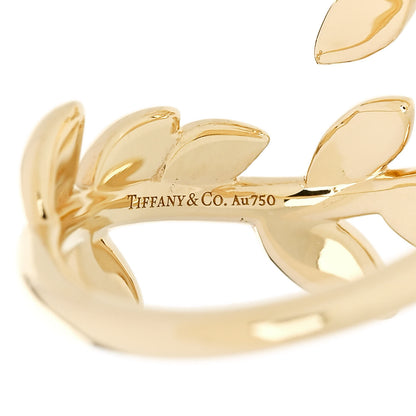 Tiffany 18K Yellow Gold Paloma Picasso Olive Leaf Bypass Ring 53 6.25 4 of 5