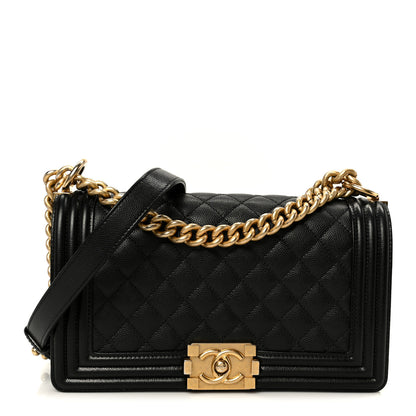 Chanel Caviar Quilted Medium Boy Flap Black 1 of 10