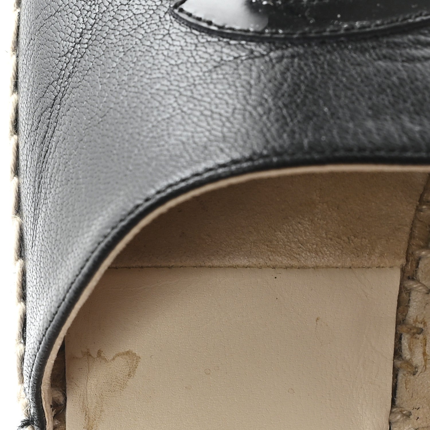 Chanel Goatskin Patent Calfskin CC Espadrille Mules 40 Black 10 of 11