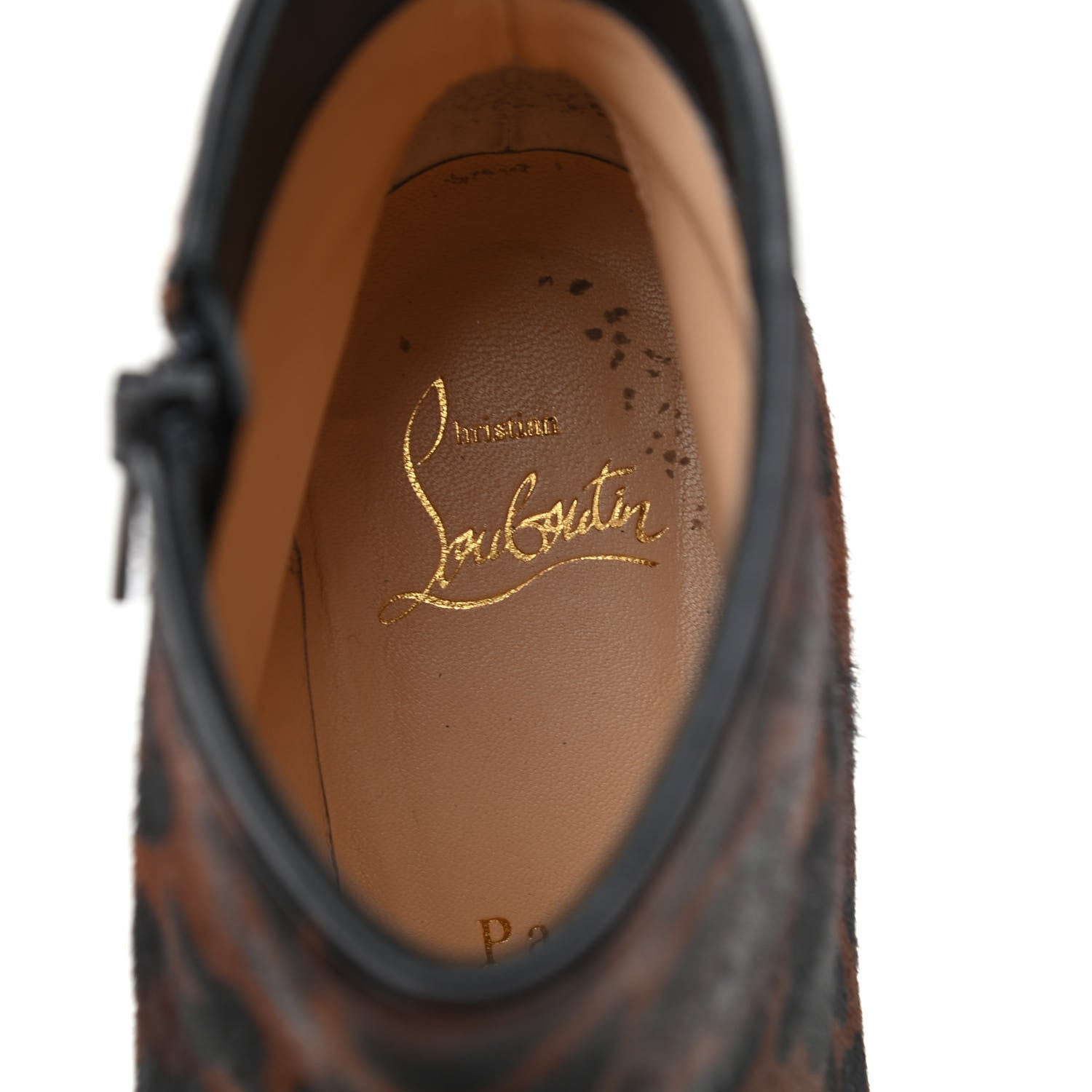 Christian Louboutin Pony Hair Leopard Print So Kate Booty 55 Ankle Boots 38 Black 6 of 10