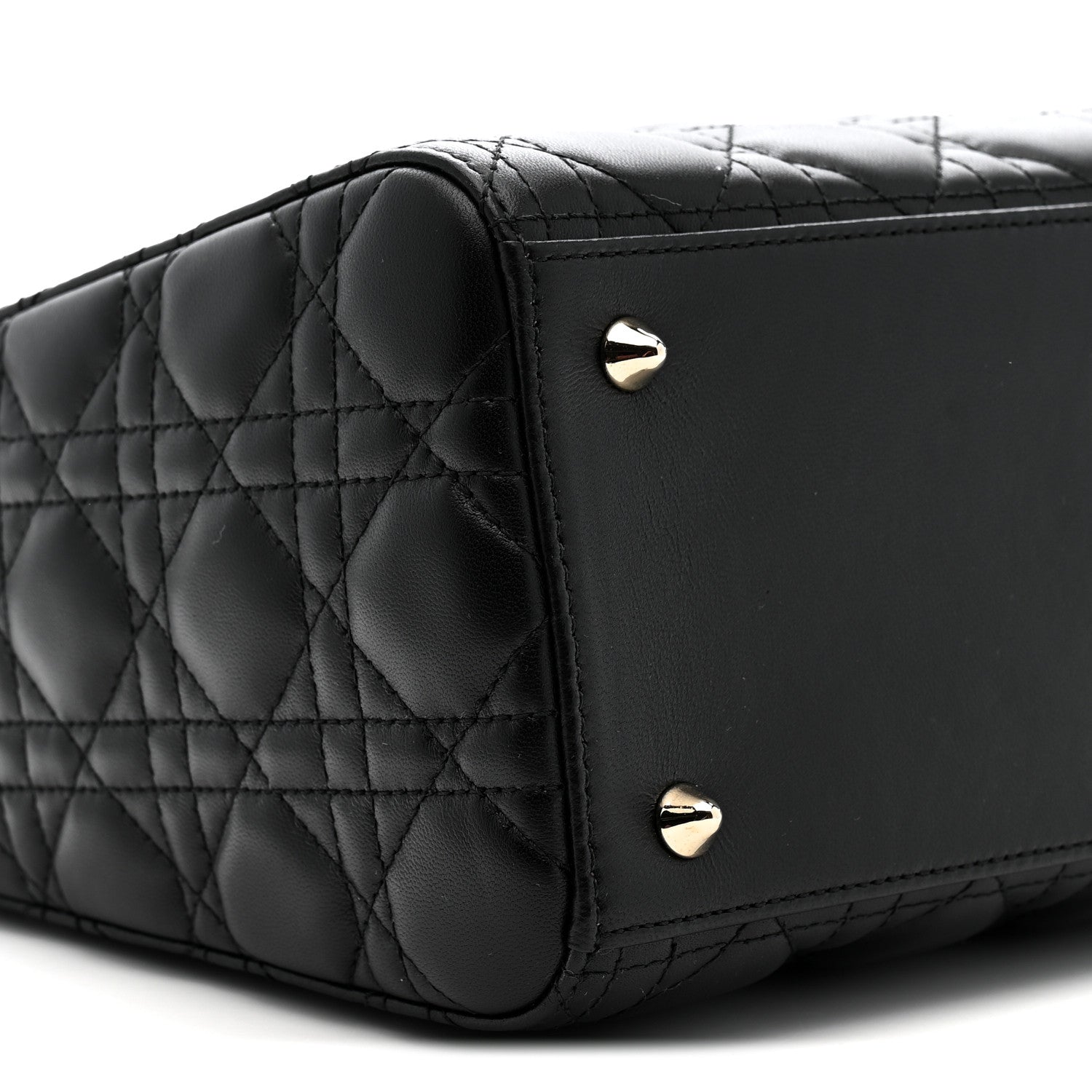 Christian Dior Lambskin Cannage Medium Lady Dior Black 17 of 21