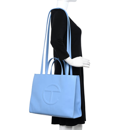 Telfar Vegan Leather Medium Shopping Bag Cerulean 2 of 12