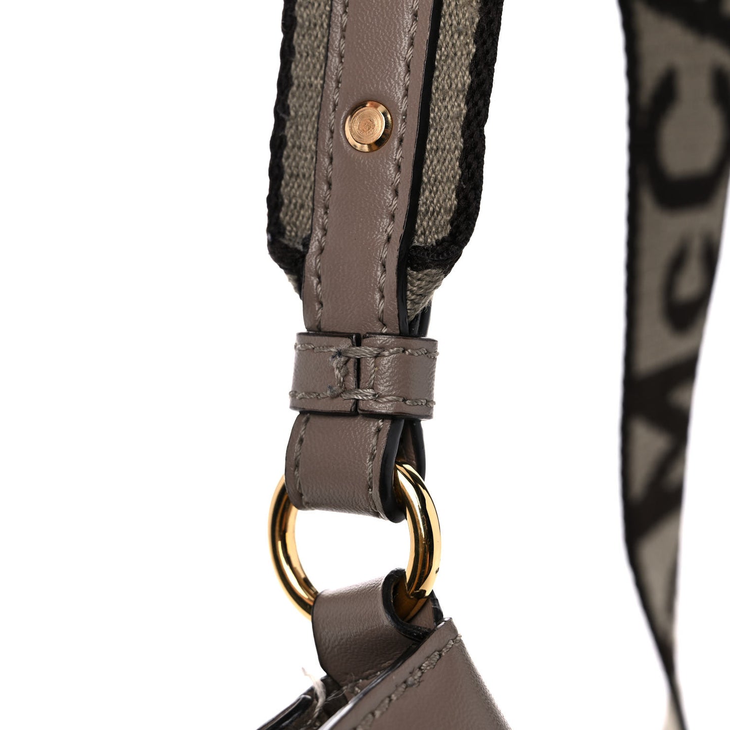 Eco Alter Nappa Perforated Logo Tiny Crossbody Dark Taupe
